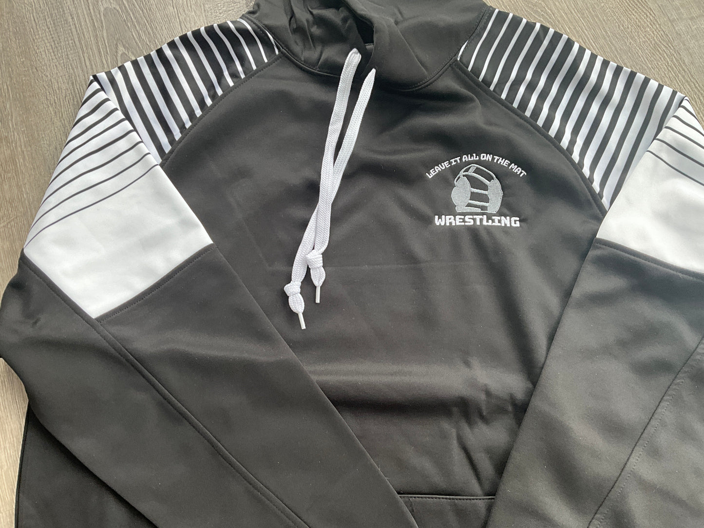 Wrestling Performance Hoodie Leave It All On The Mat Embroidered