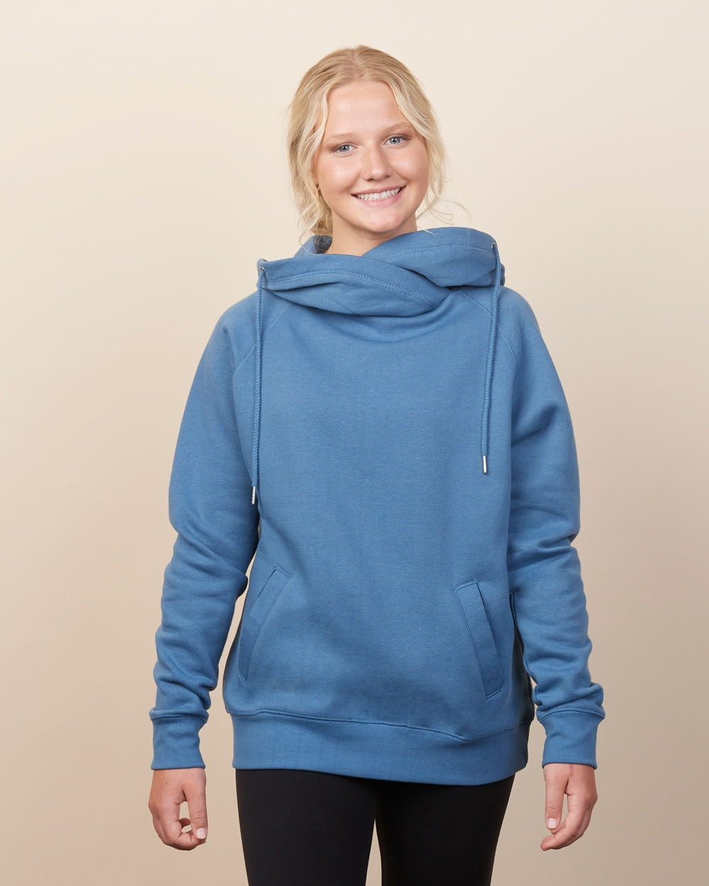 Ladies Classic Fleece Funnel Neck Pullover Hood