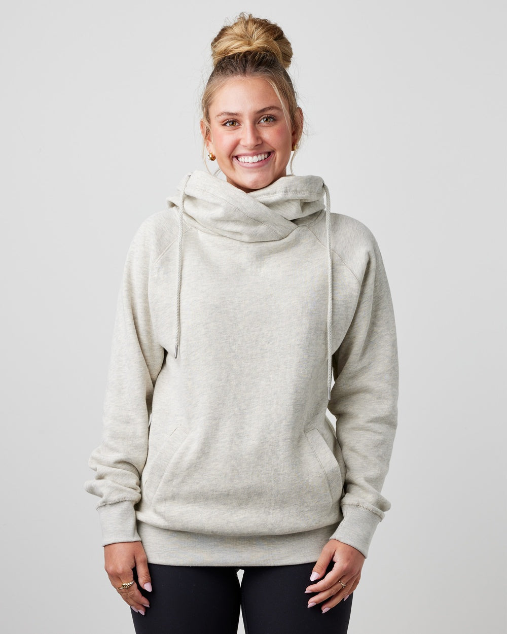 Ladies Classic Fleece Funnel Neck Pullover Hood