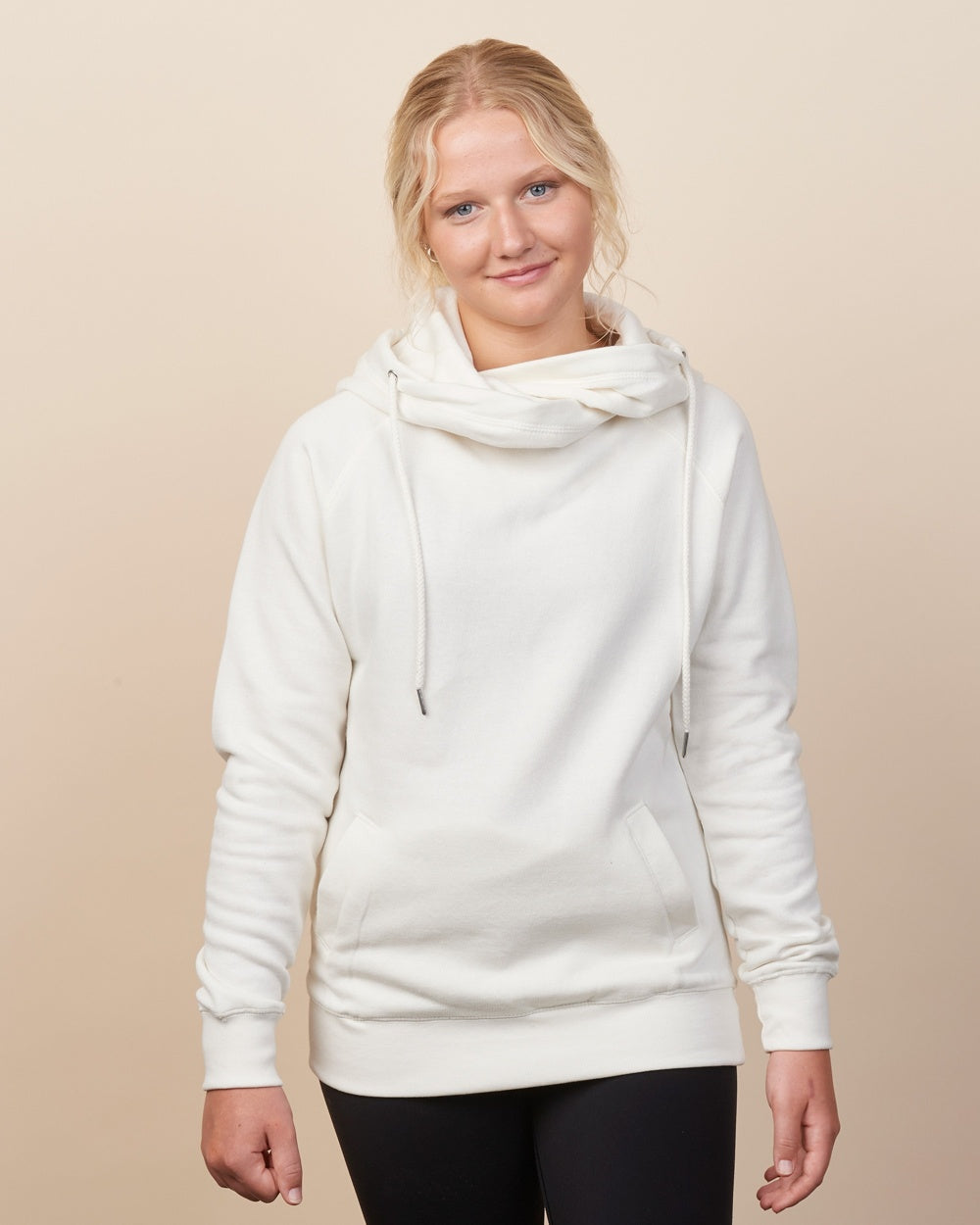 Ladies Classic Fleece Funnel Neck Pullover Hood