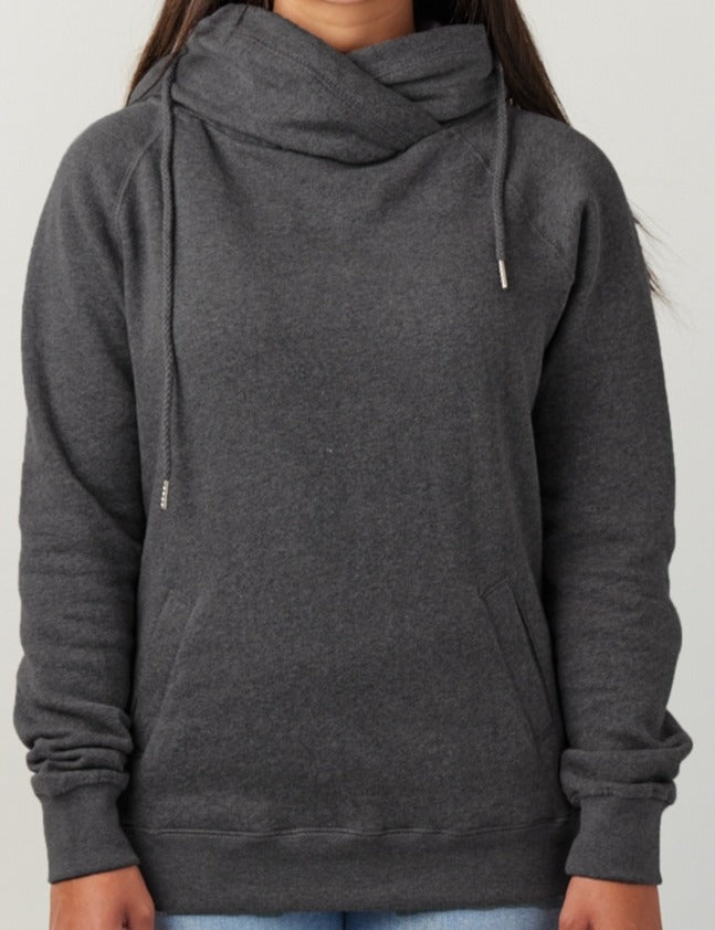 Ladies Classic Fleece Funnel Neck Pullover Hood