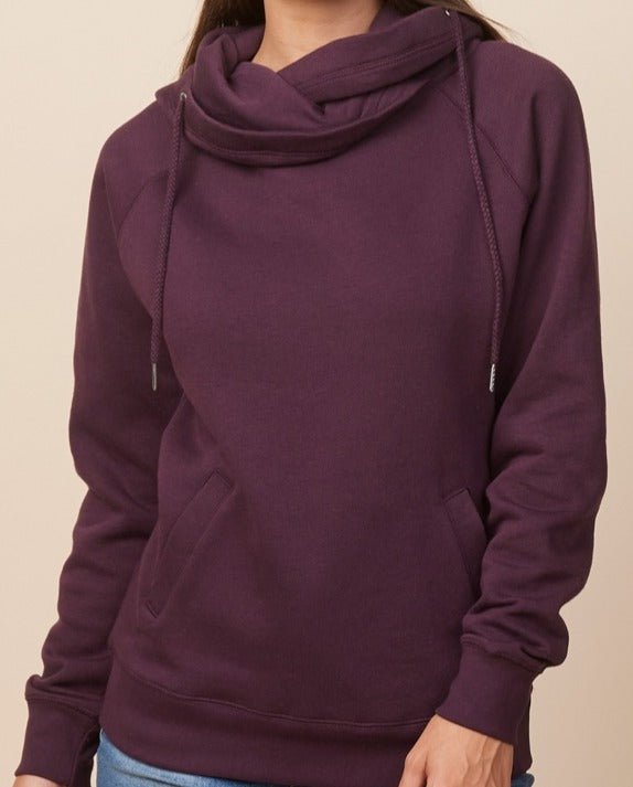 Ladies Classic Fleece Funnel Neck Pullover Hood