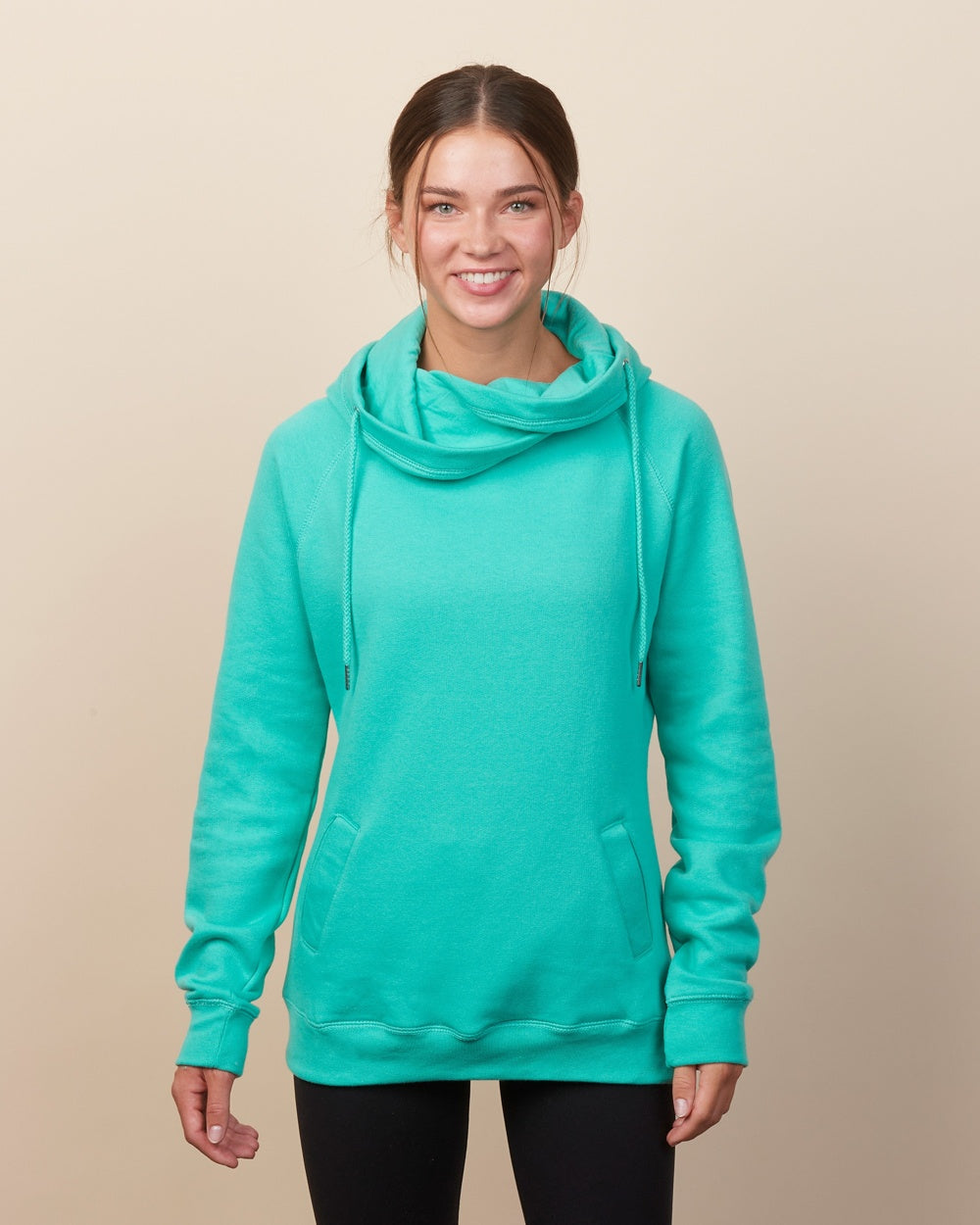 Ladies Classic Fleece Funnel Neck Pullover Hood