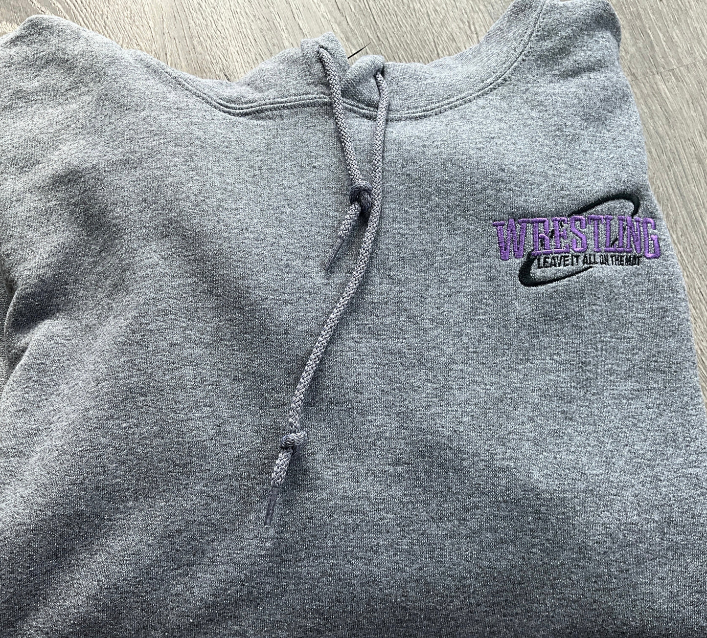 Wrestling Leave It All On The Mat Embroidered Purple