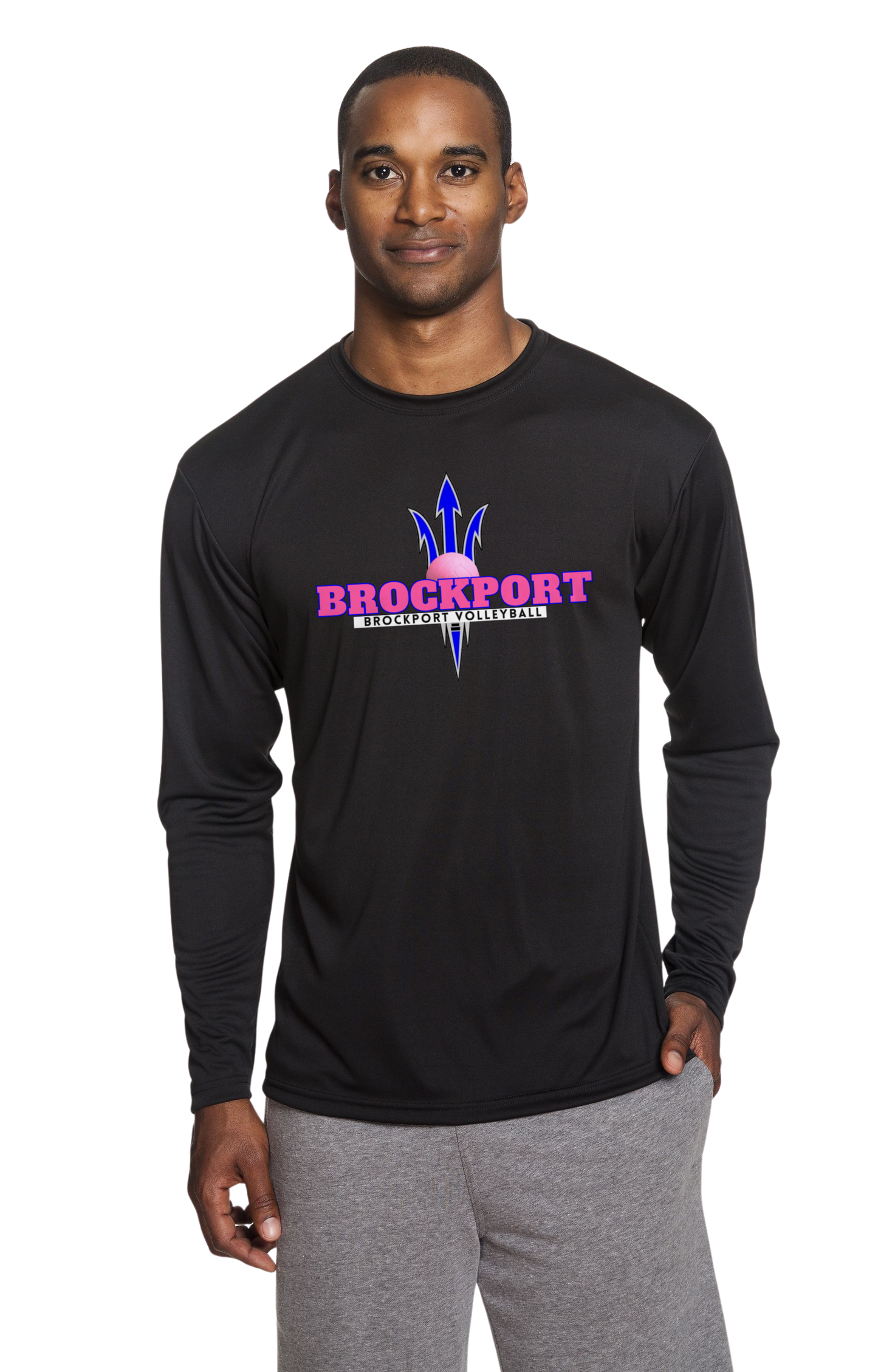 Brockport Volleyball (Pink) Performance Long Sleeve T