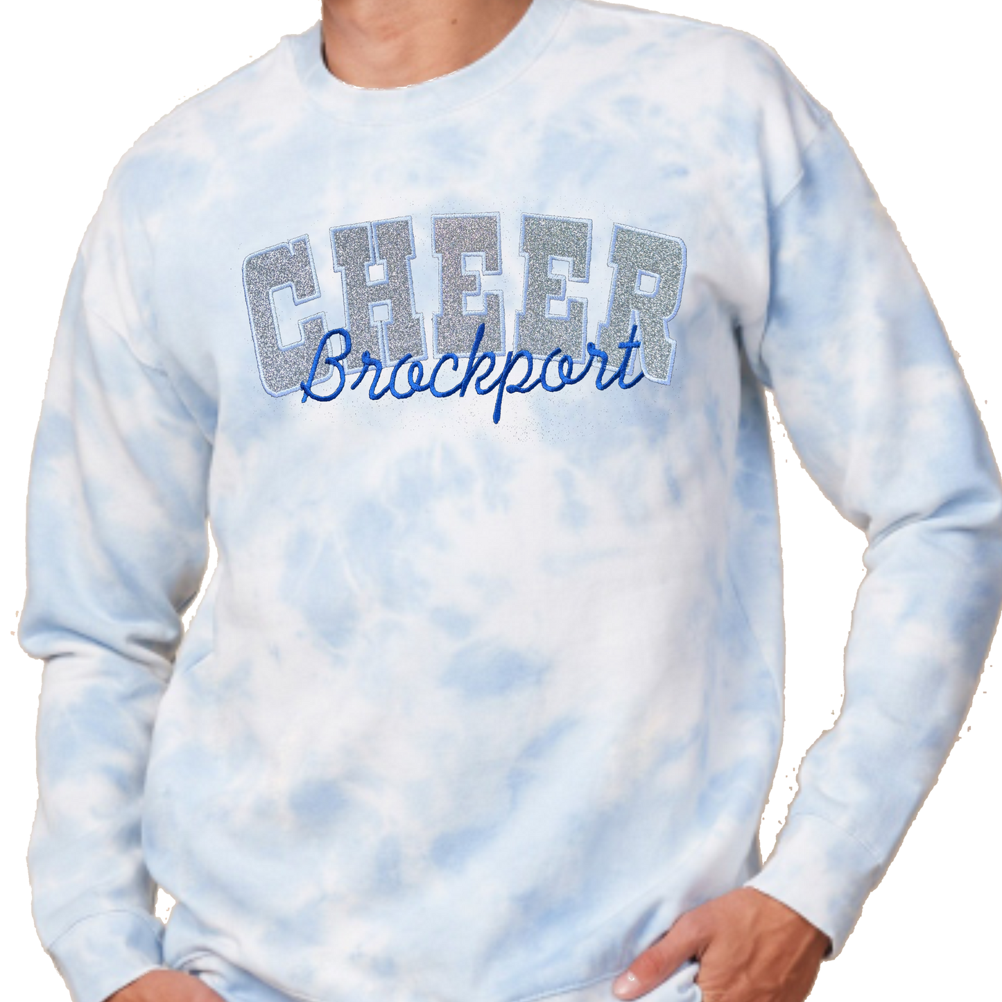 Cheer Tye Dye Embroidered Sweatshirt