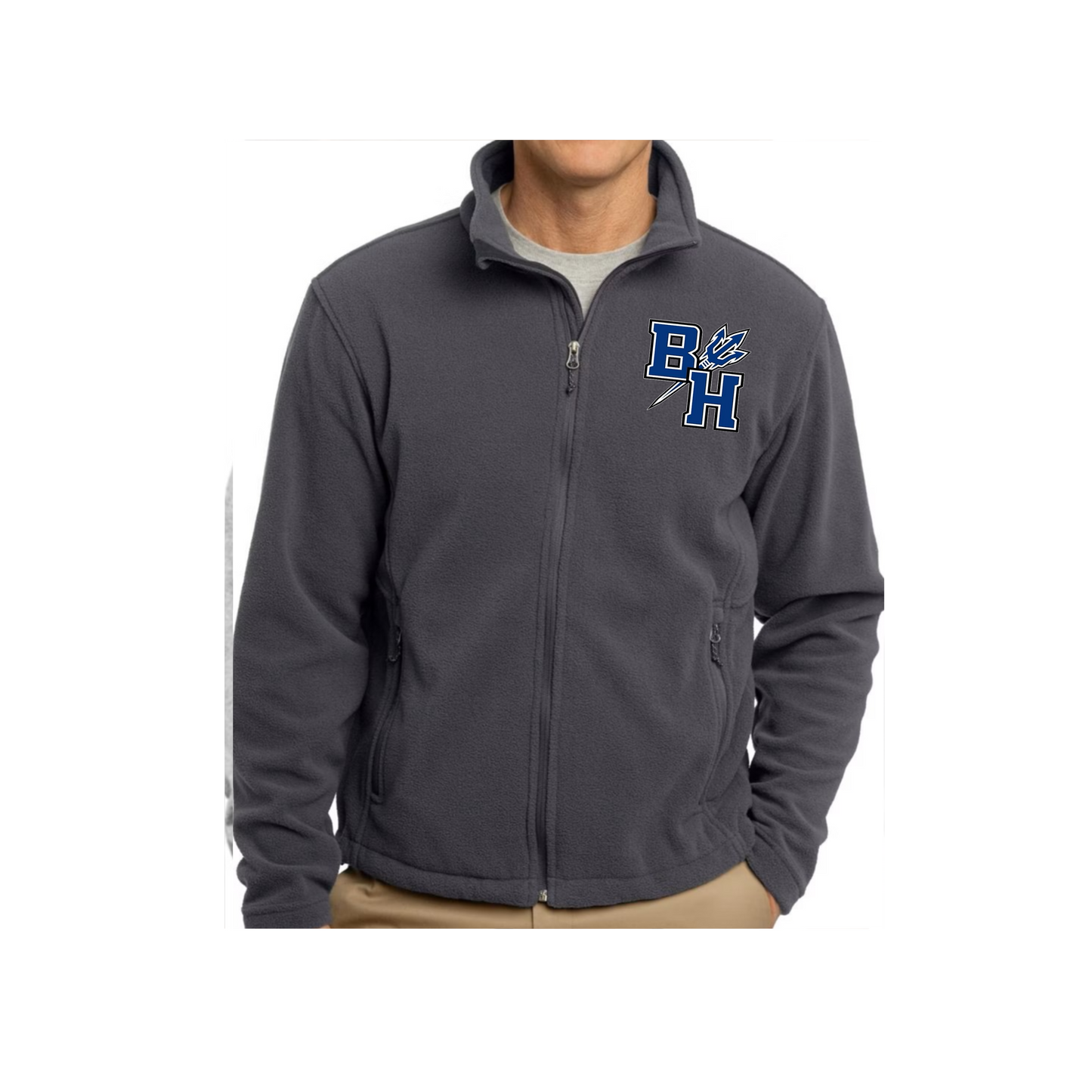 BROCKPORT HAMLIN JR. BLUE DEVILS EMBROIDERED FULL ZIP FLEECE