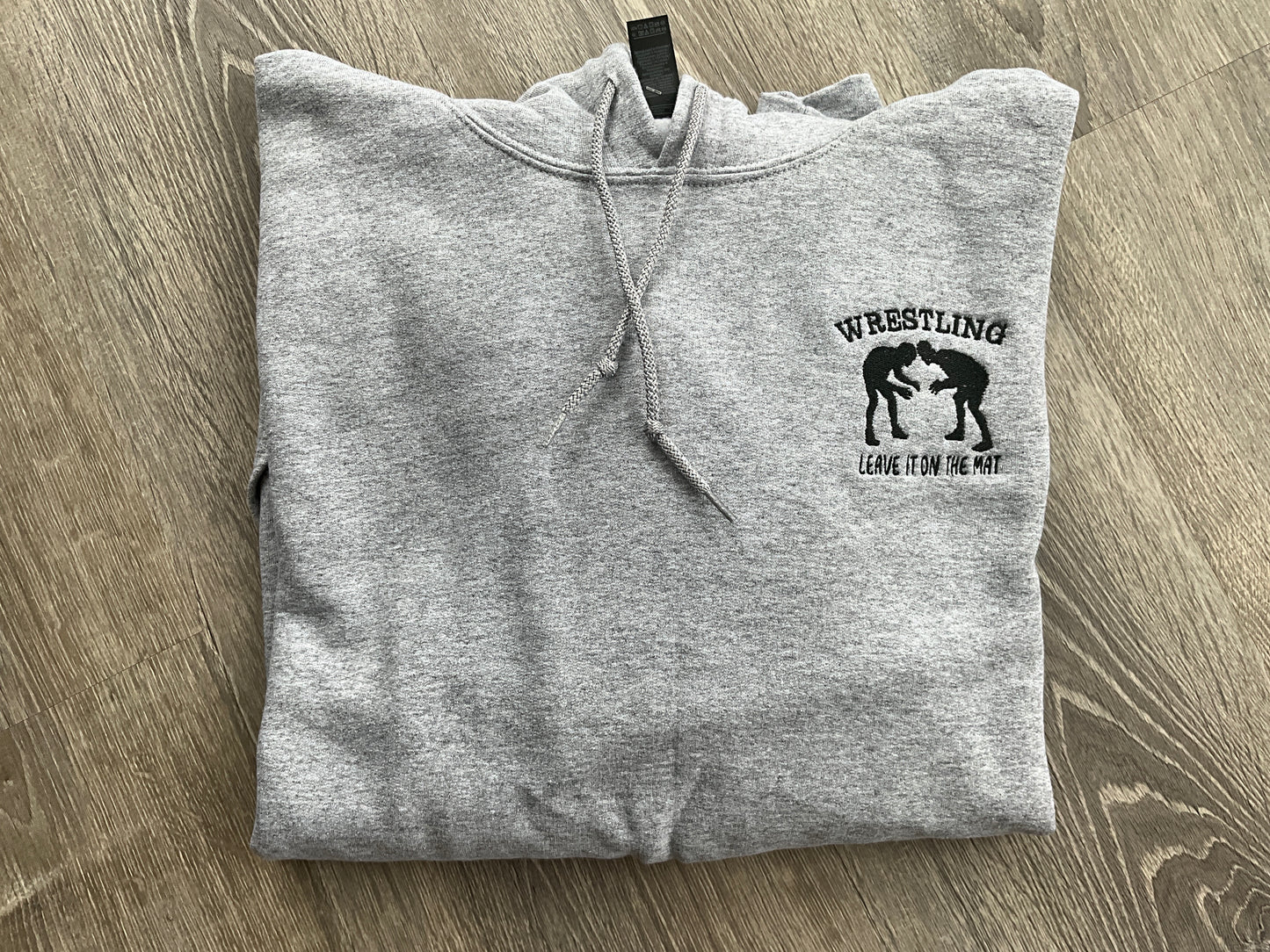 Wrestling Hoodie “Leave it on the Mat” Embroidered