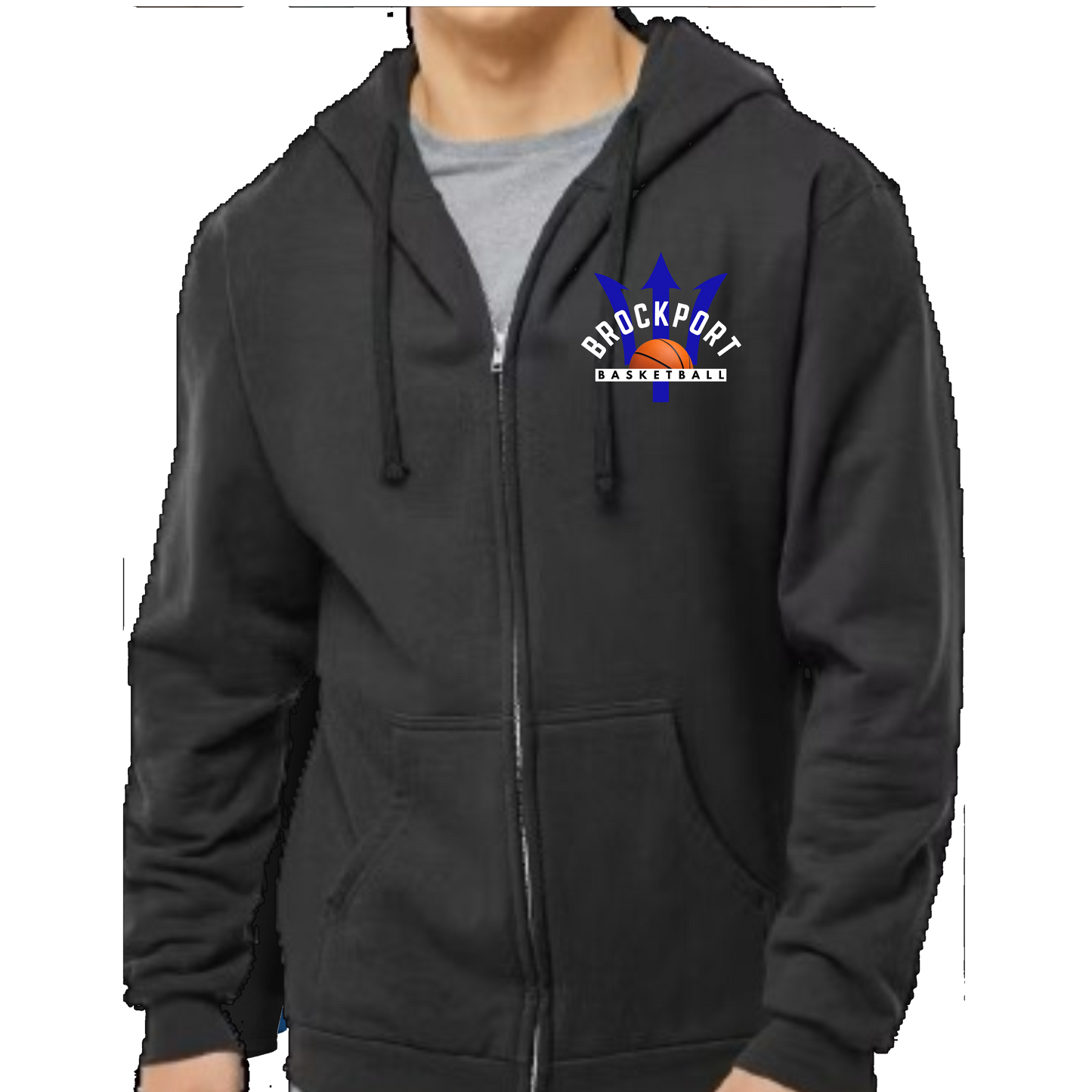 BROCKPORT BASKETBALL ZIP UP HOODIE (J0331TC)