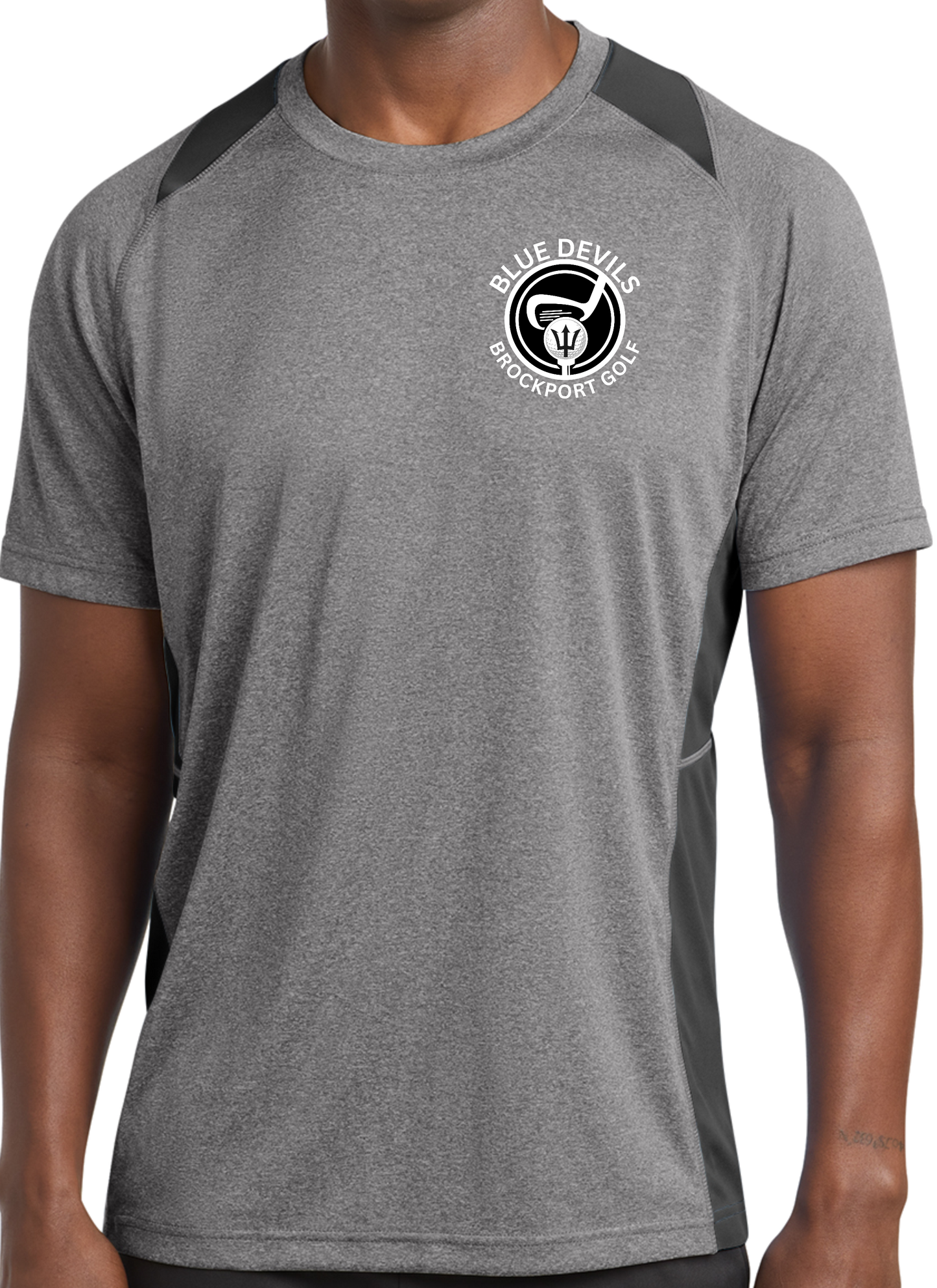 Brockport Golf Heather Colorblock Tee