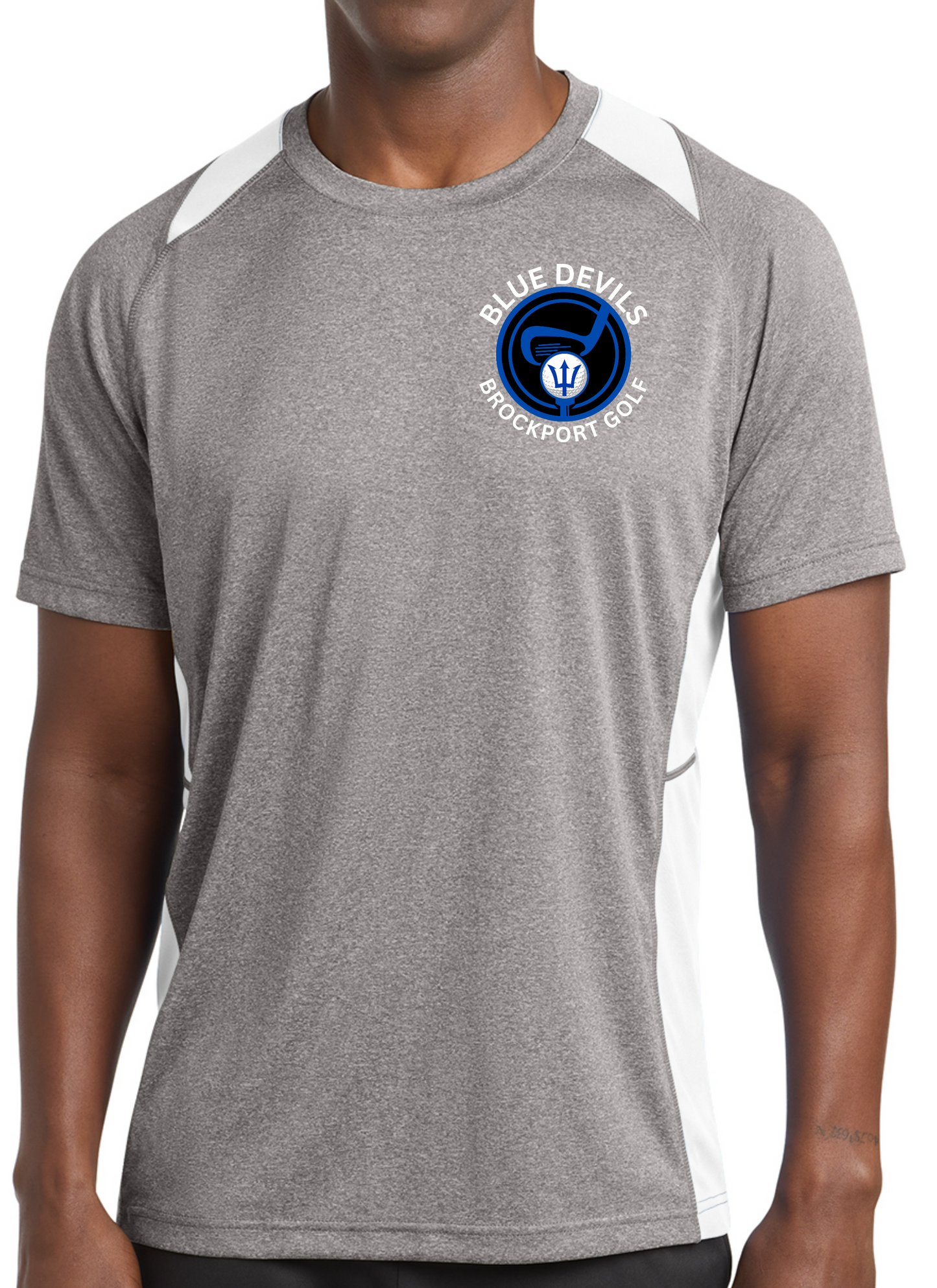 Brockport Golf Heather Colorblock Tee