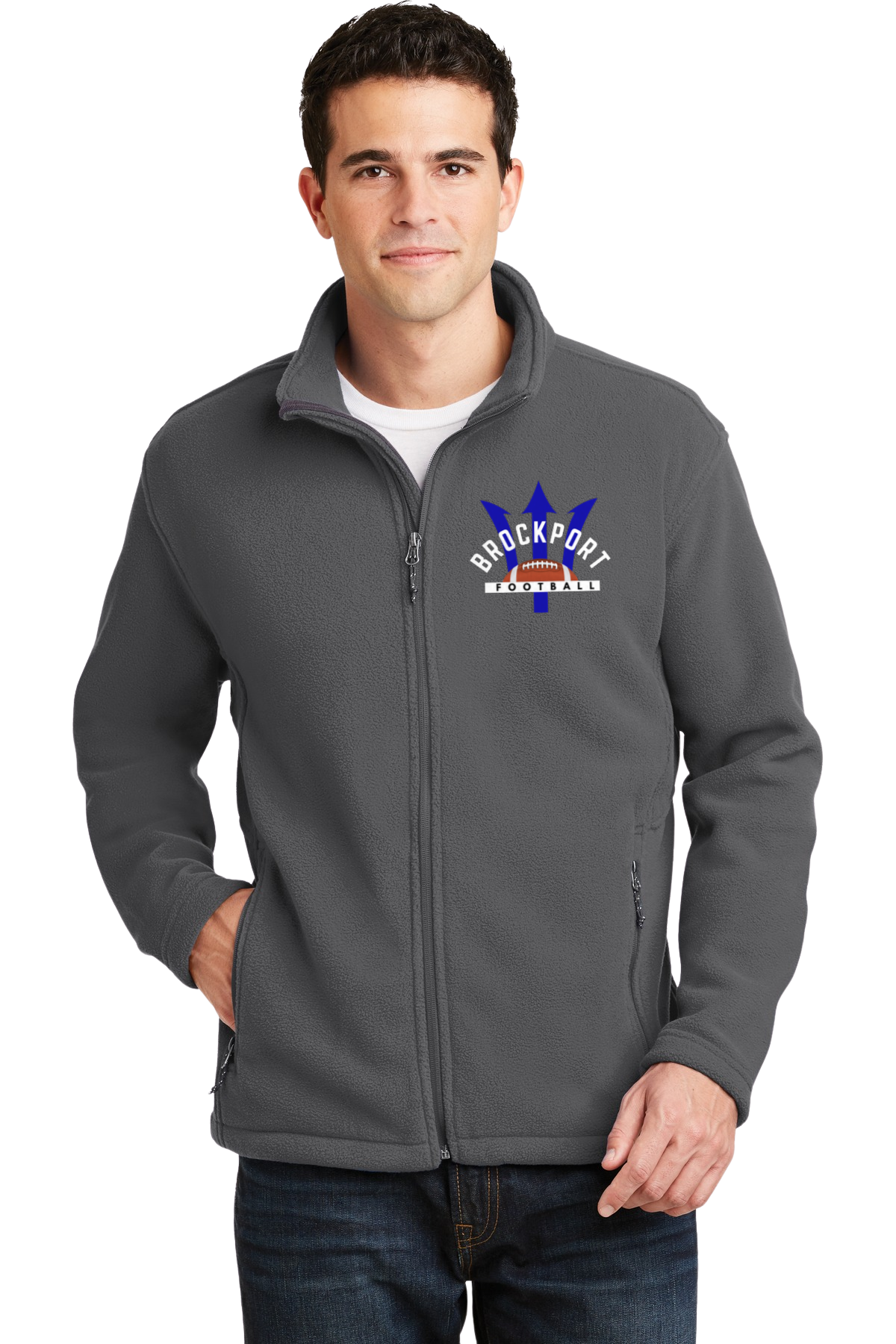 BROCKPORT FOOTBALL FULL ZIP FLEECE (JF217PORT)