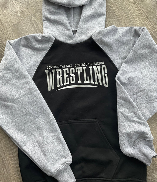 Wrestling Two Tone Hoodie “Control the Mat Control the Match”