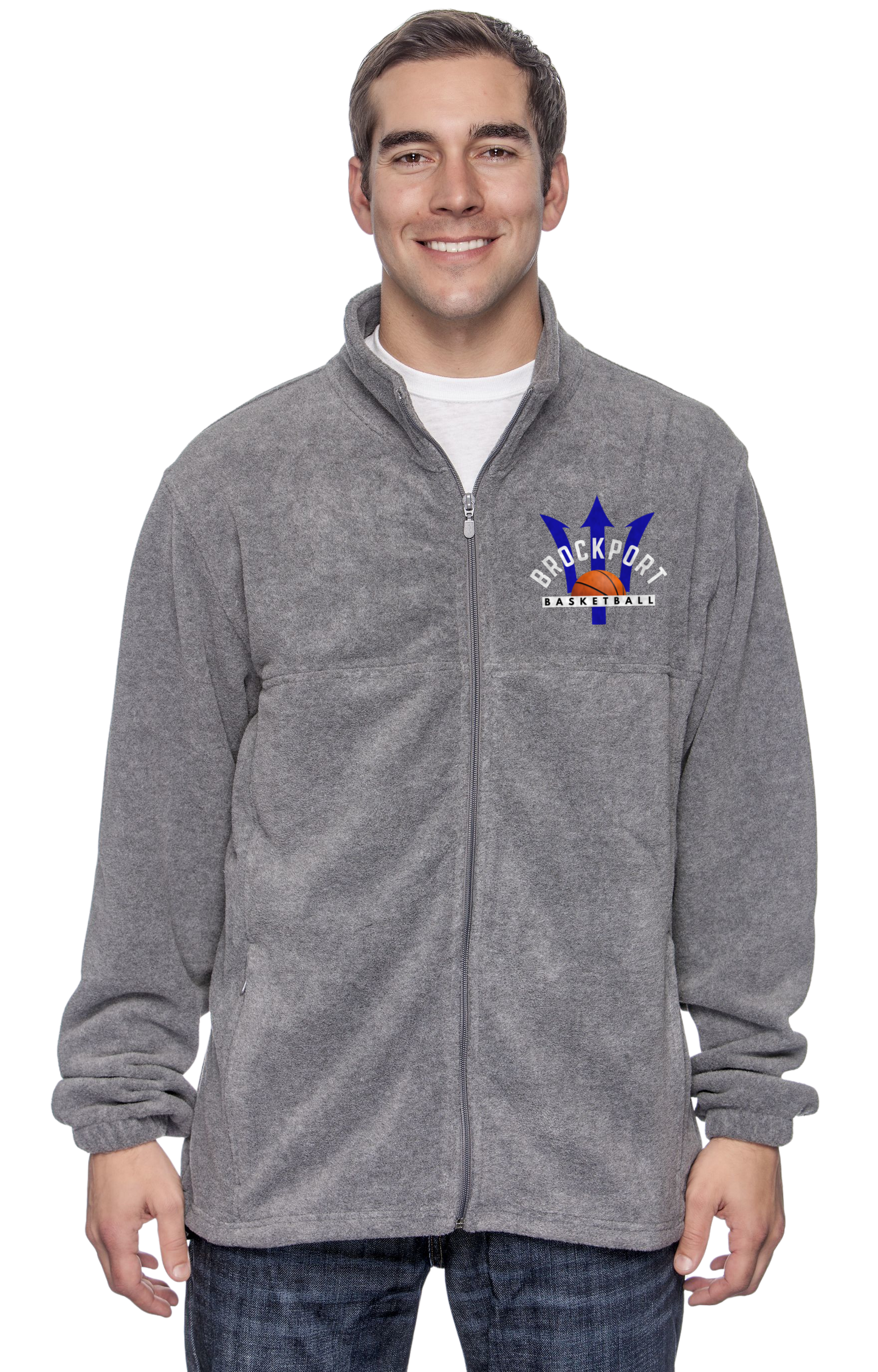 BROCKPORT BASKETBALL FULL ZIP FLEECE (JF217PORT)