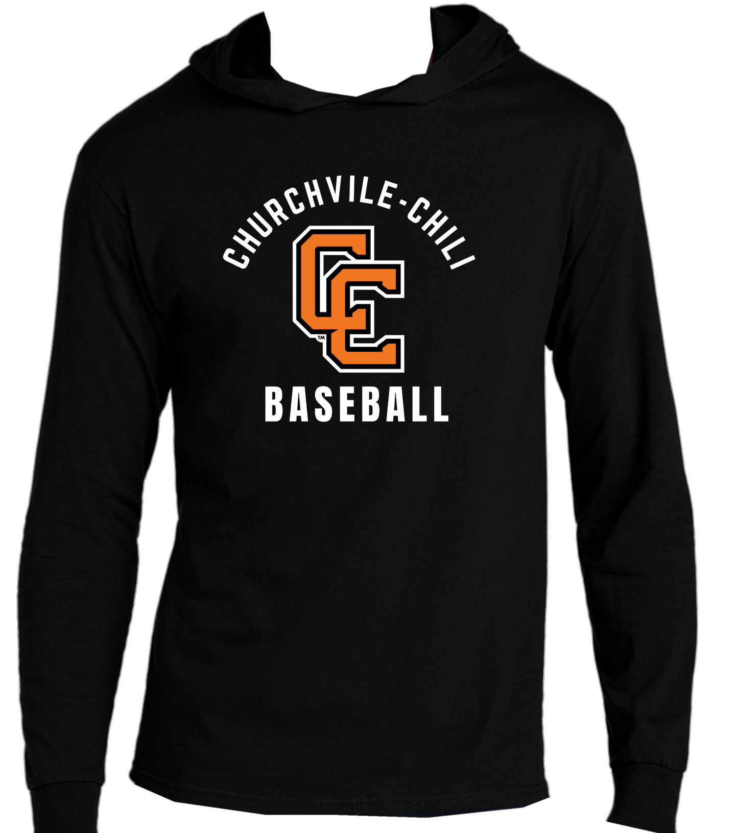 Churchville-Chili Baseball Cotton Long Sleeve Hoodie
