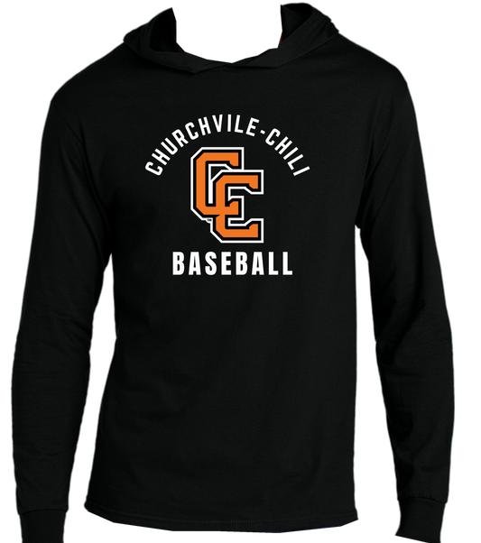 Churchville-Chili Baseball Cotton Long Sleeve Hoodie