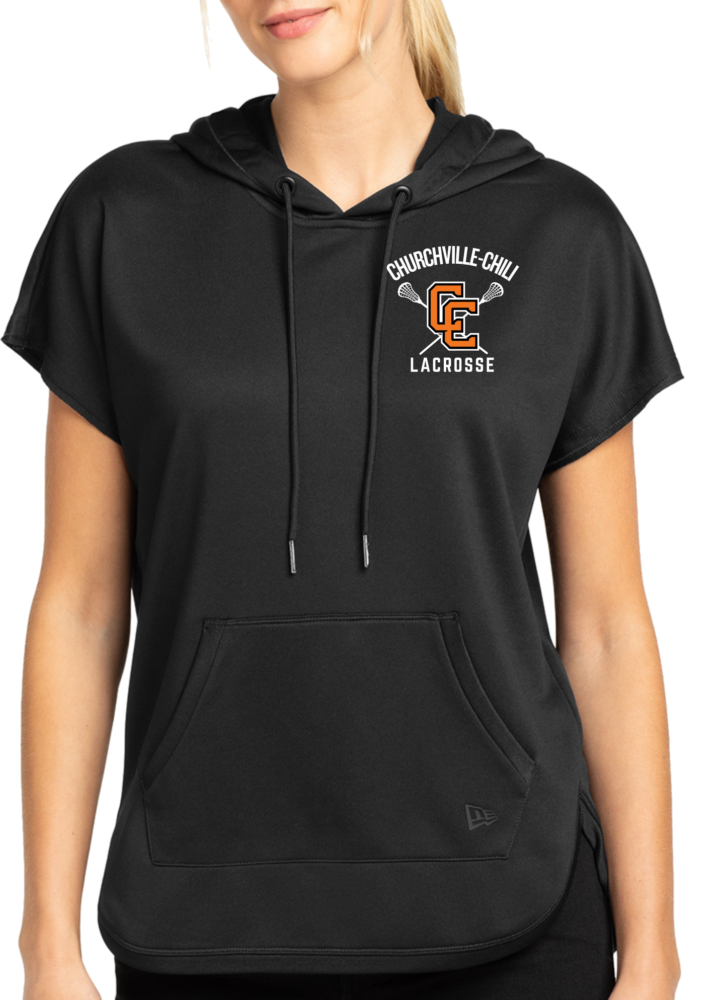 Churchville-Chili Lacrosse Women's Performance Terry Short Sleeve Hoodie