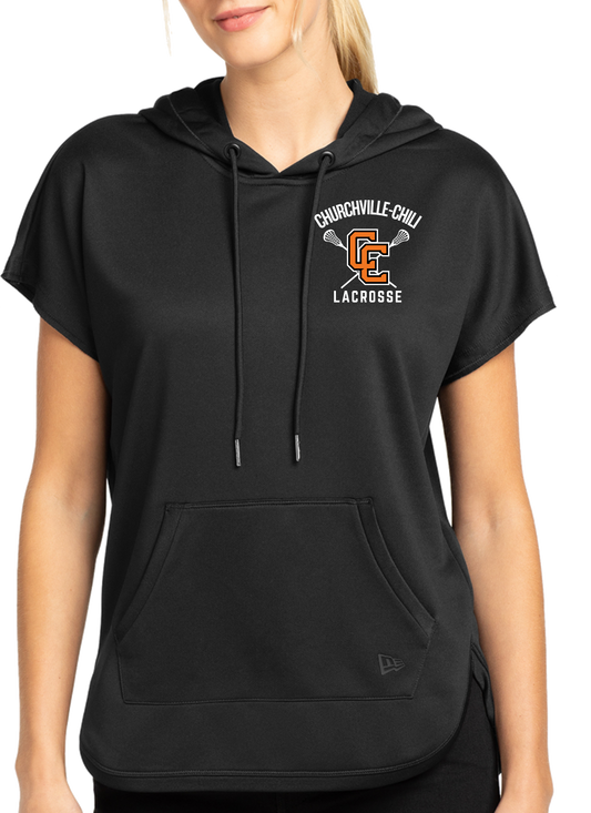 Churchville-Chili Lacrosse Women's Performance Terry Short Sleeve Hoodie