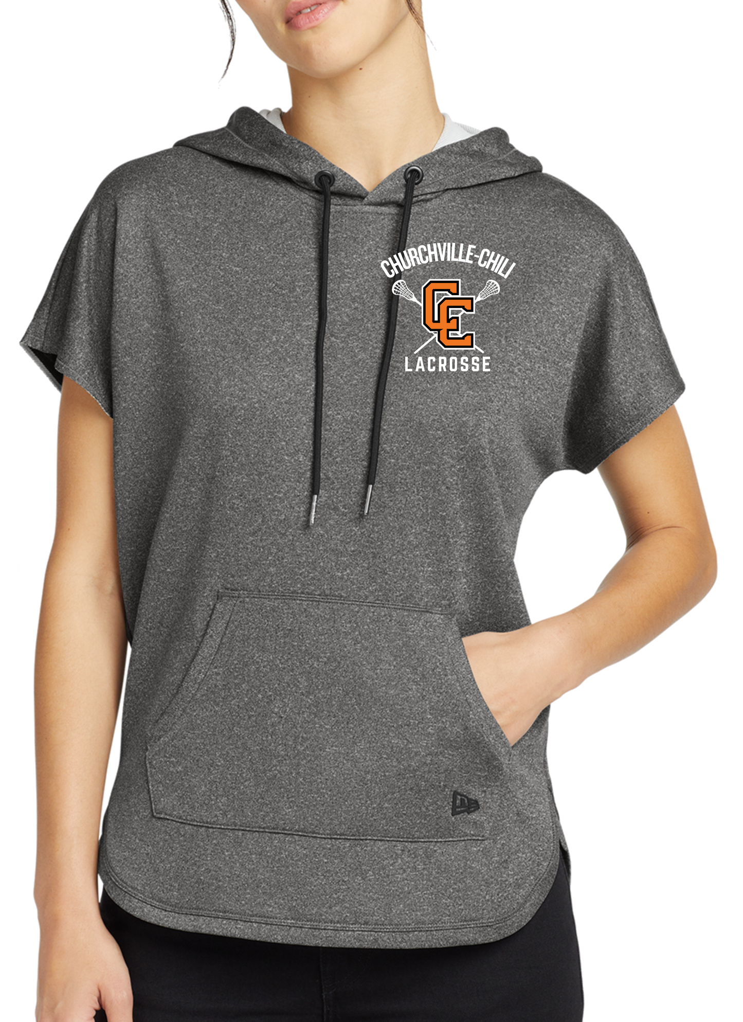 Churchville-Chili Lacrosse Women's Performance Terry Short Sleeve Hoodie