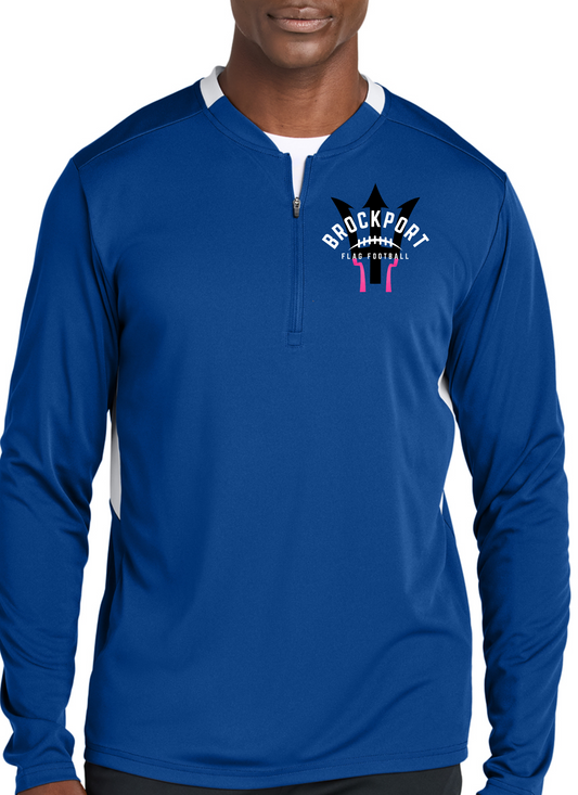 Brockport Flag Football  1/4-Zip Pullover Embroidered