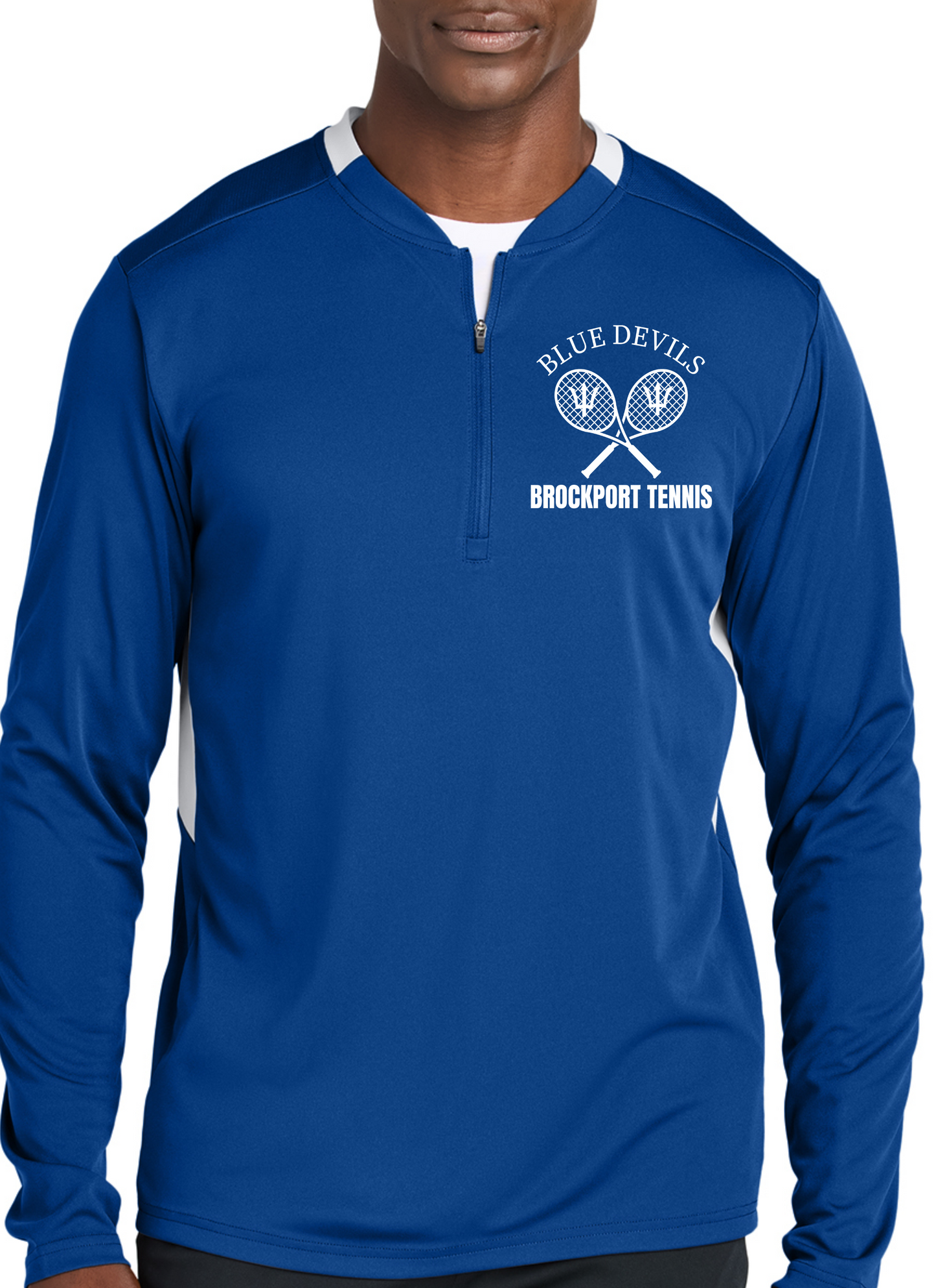 Brockport Tennis 1/4-Zip Pullover Embroidered