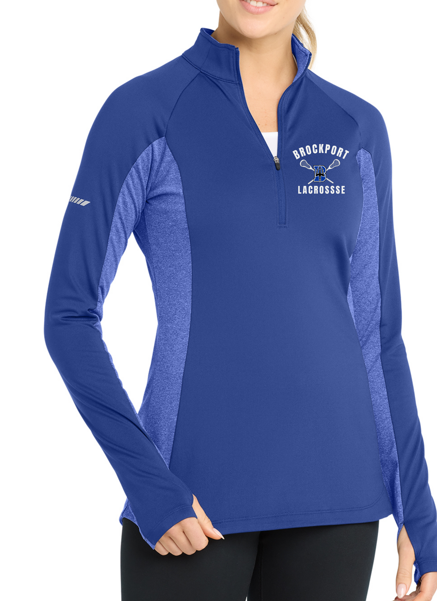 Brockport Lacrosse Women's Sport Wick Stretch Contrast 1/4-Zip Pullover