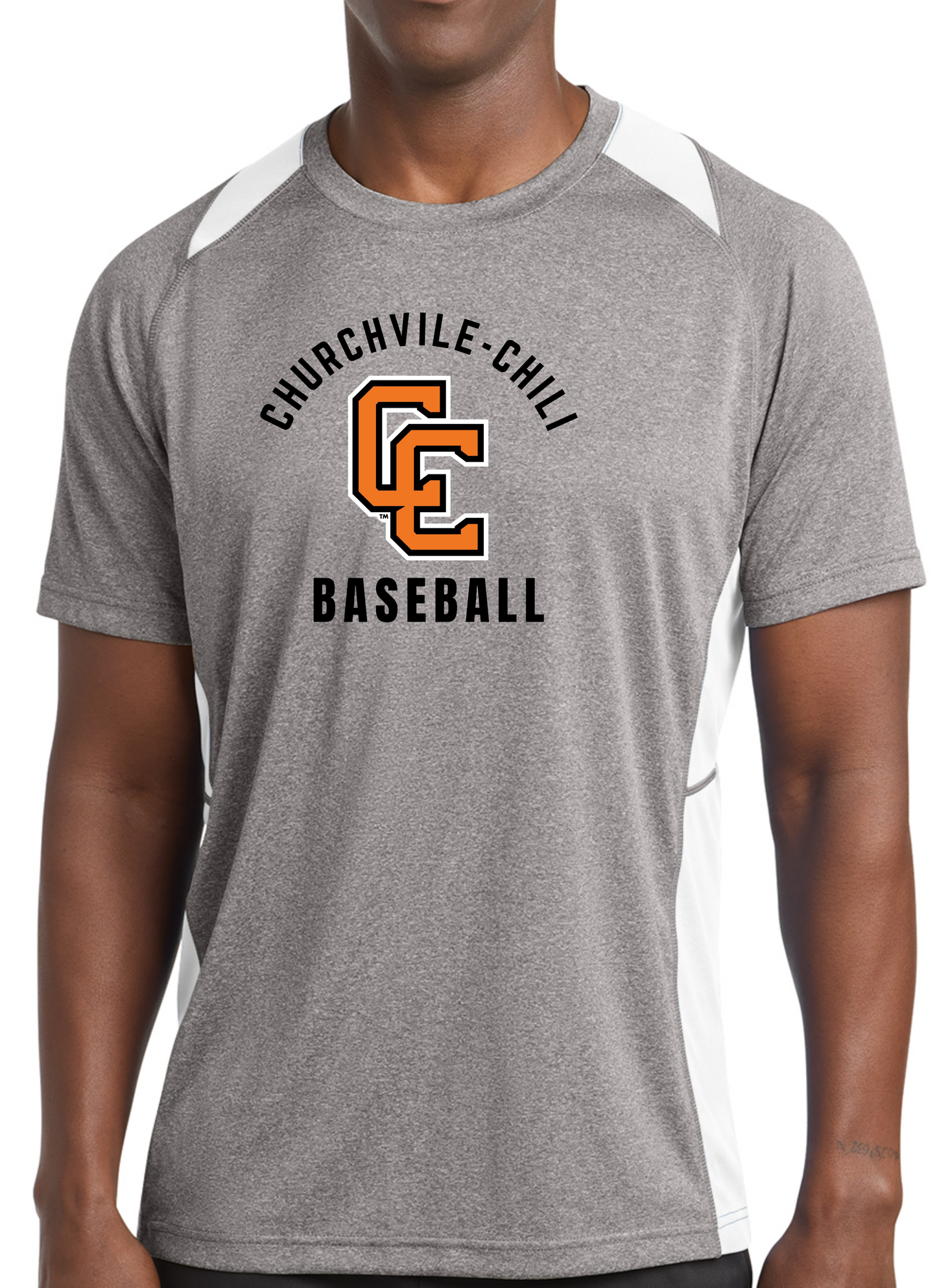 Churchville-Chili Baseball  Colorblock Performance Tee