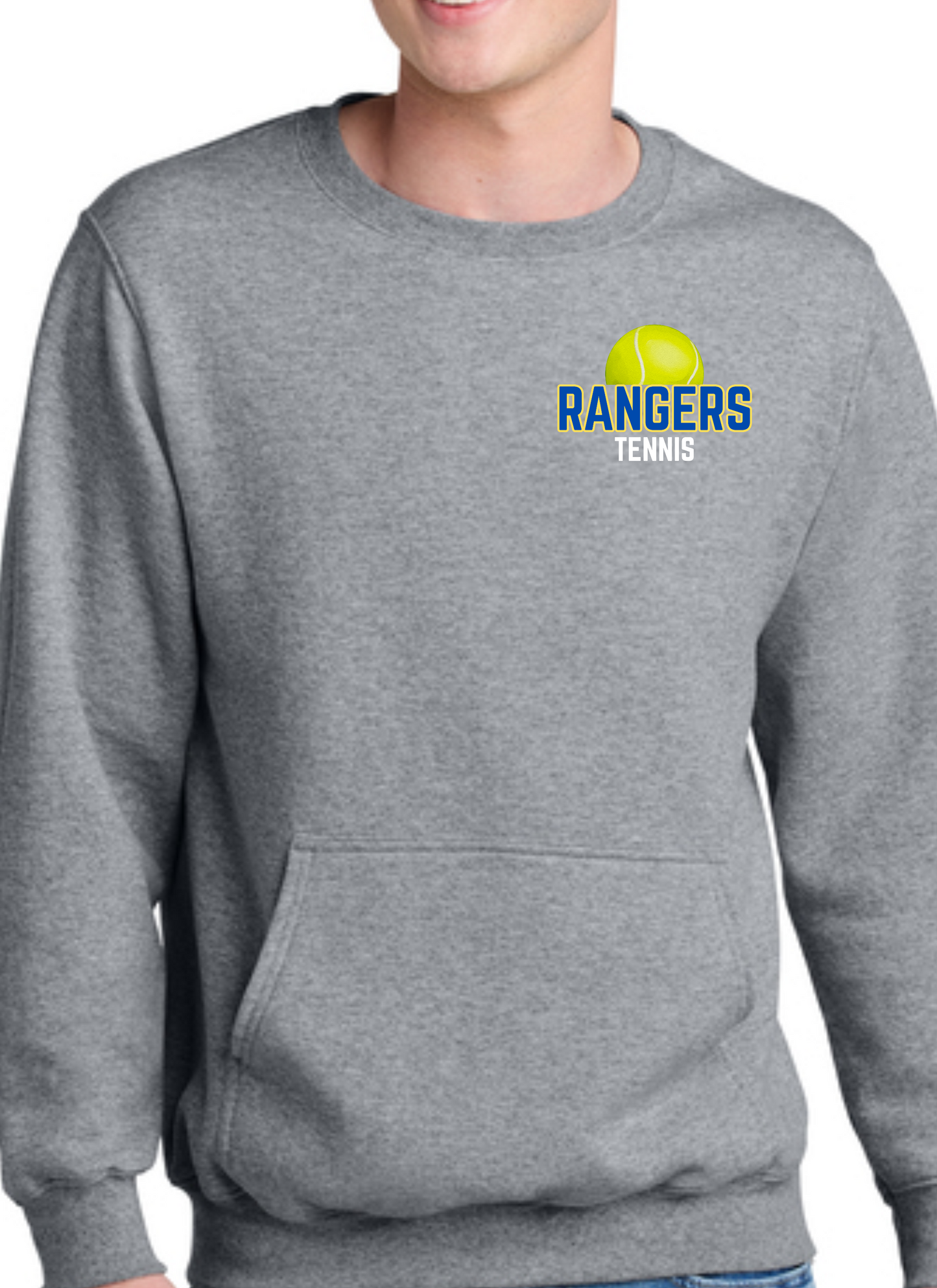 Spencerport Tennis Fleece Crewneck Pocket Sweatshirt