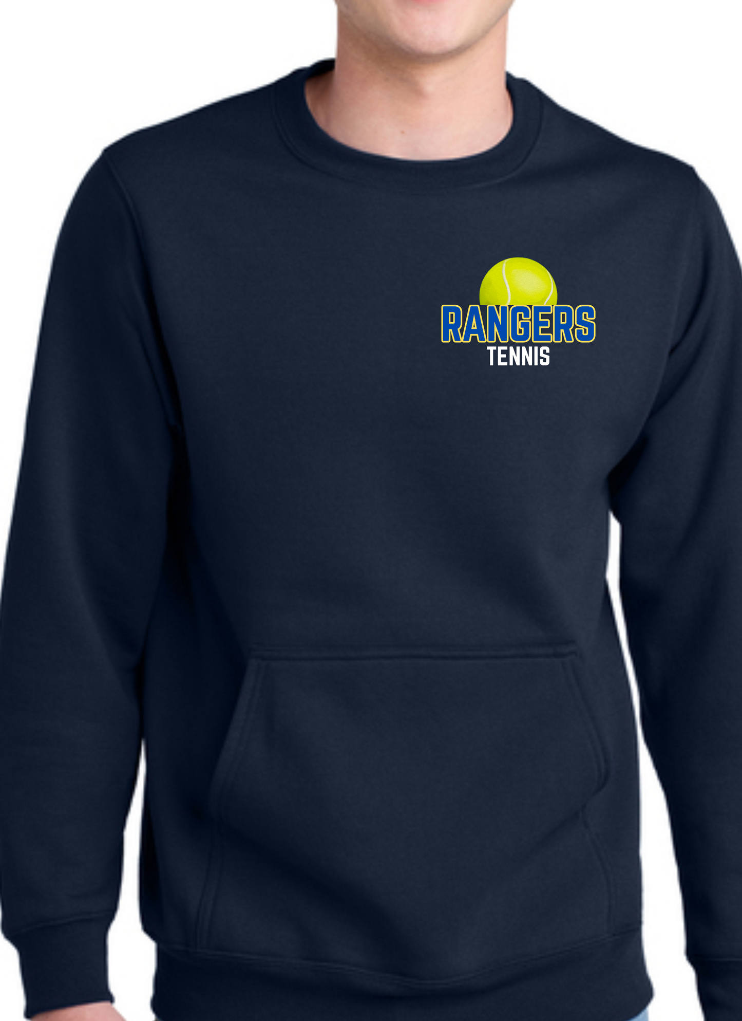 Spencerport Tennis Fleece Crewneck Pocket Sweatshirt