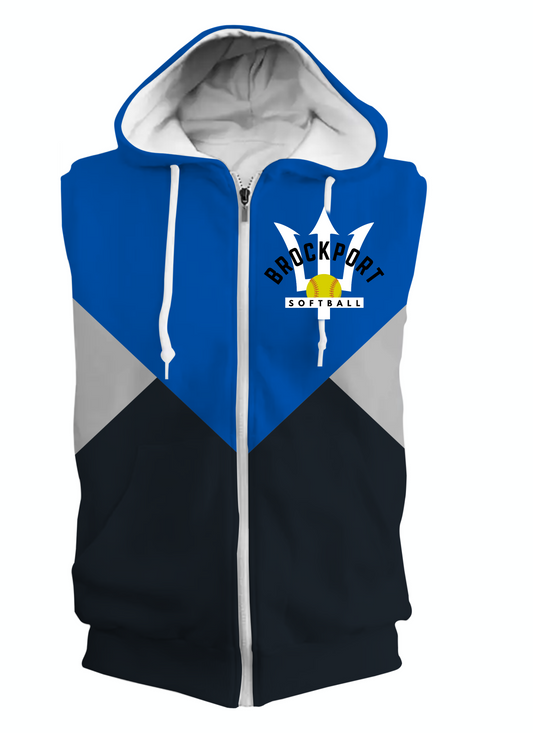 Brockport Softball Sleeveless Hoodie