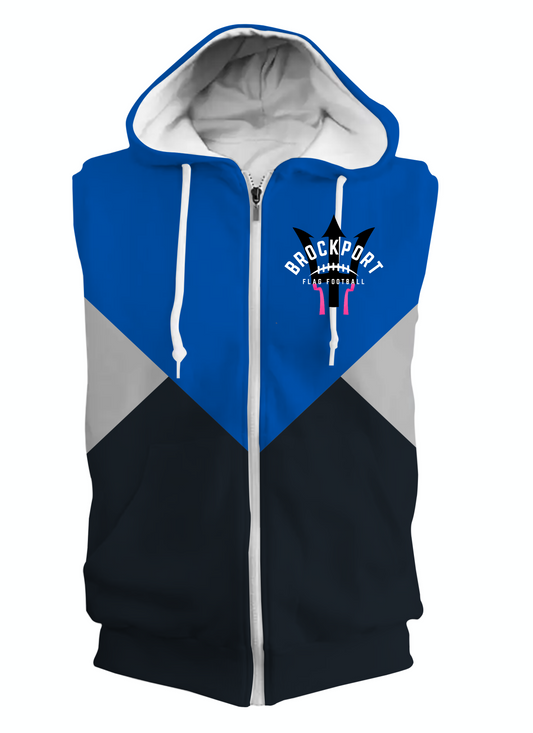 Brockport  Flag Football Sleeveless Hoodie