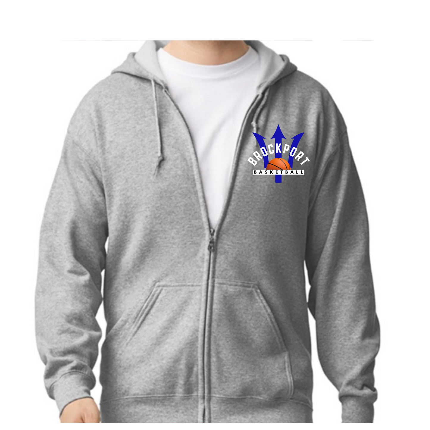 BROCKPORT BASKETBALL ZIP UP HOODIE (J0331TC)